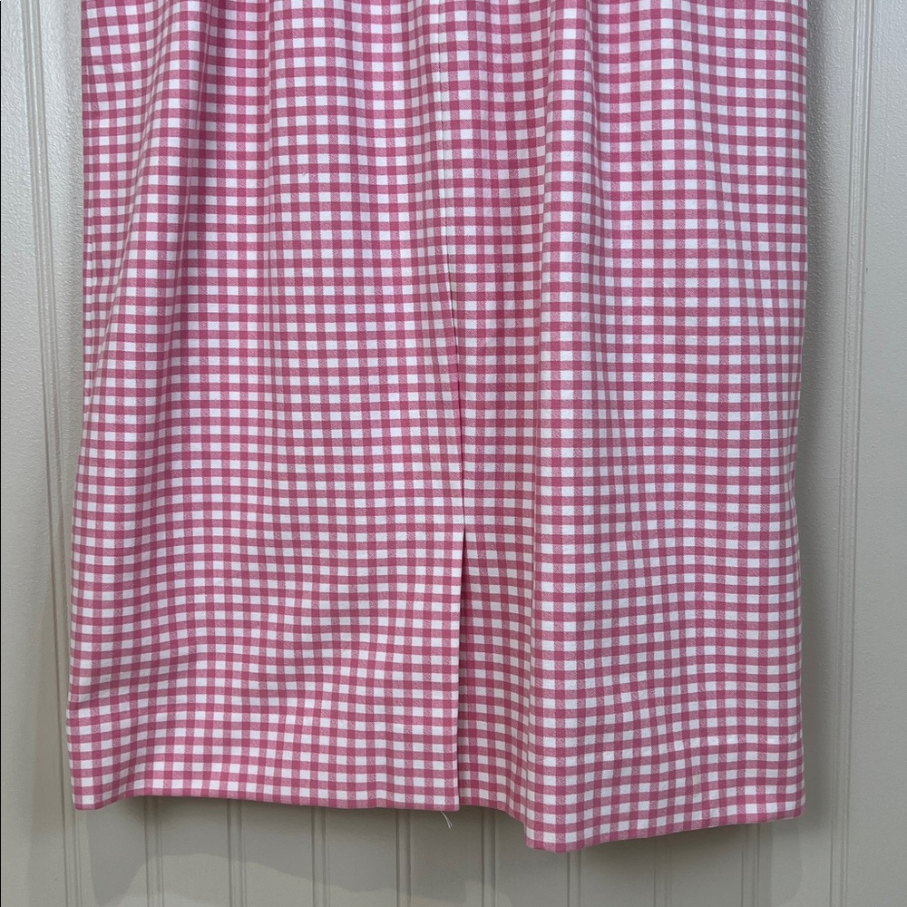 NWT J Crew Gingham Check Pink Sheath Dress Size 6T - Picture 7 of 10